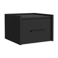 Black Floating Nightstand with Drawer Y932627