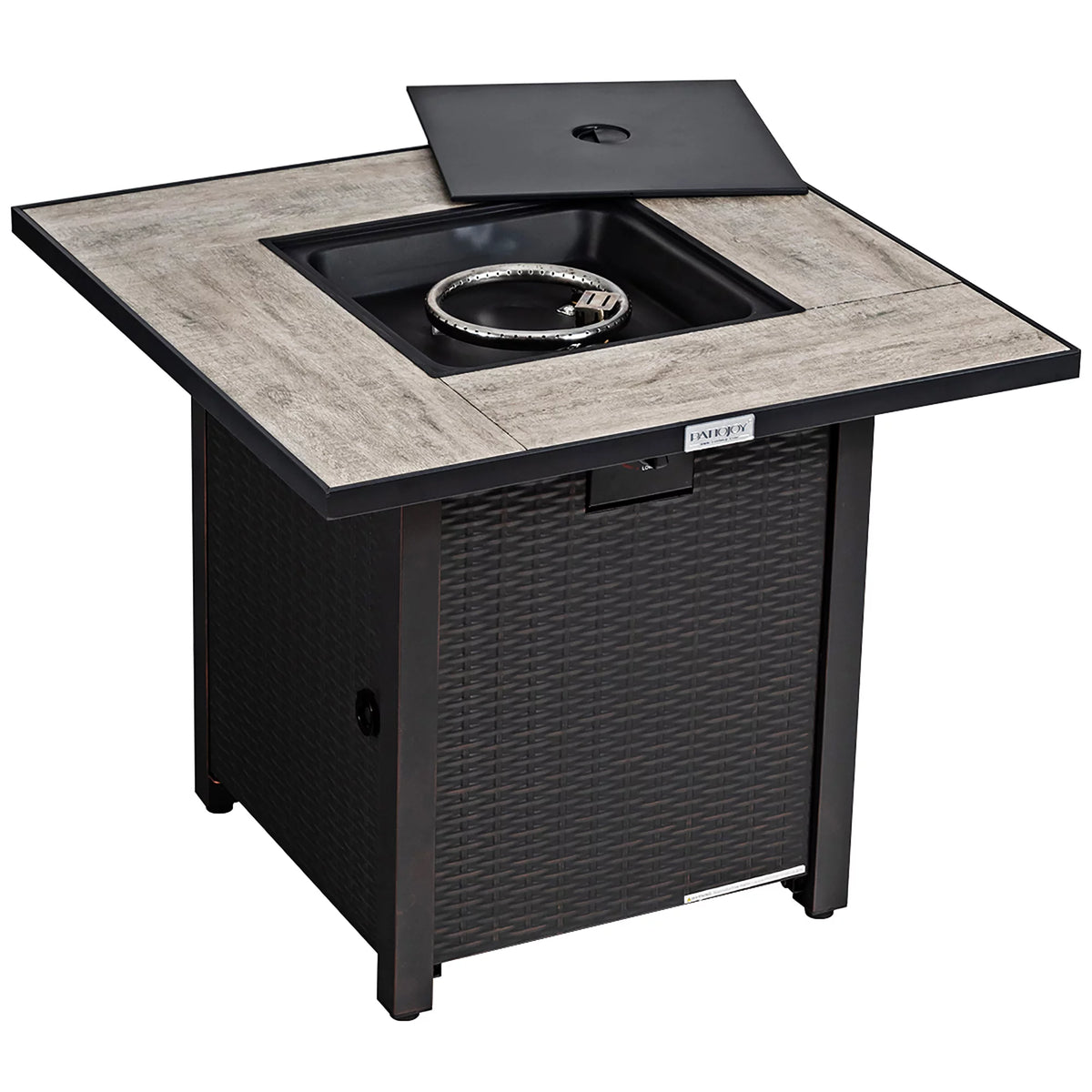 30'' Square Propane Gas Fire Pit Table 50,000 BTU with Cover L926