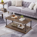 Dark Brown Coffee Table with Storage Shelf K869158