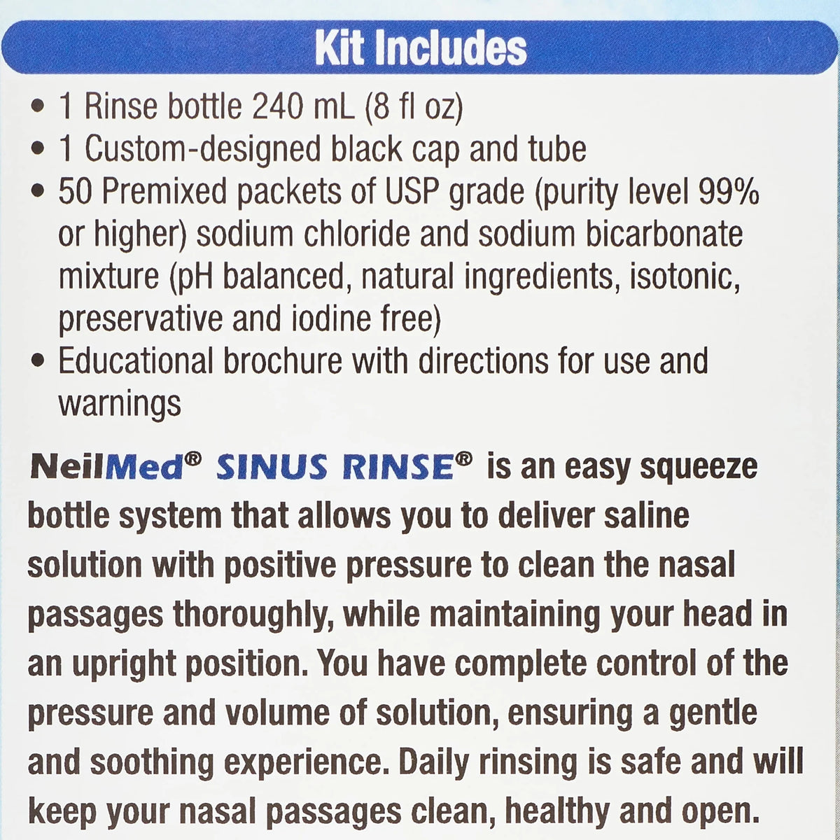Sinus Nasal Rinse Kit, 50 count I5749