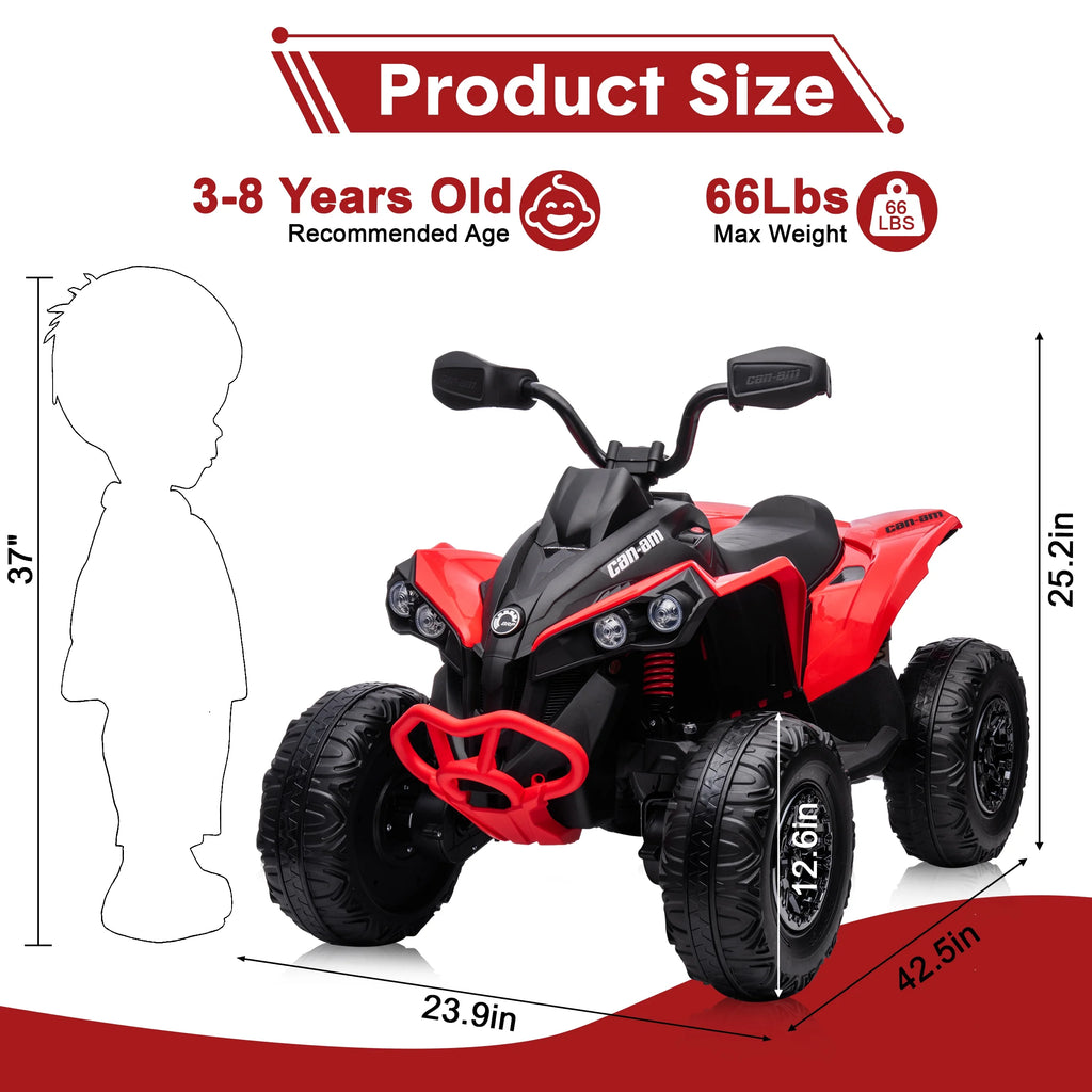 24V 4 Wheeler ATV with 2 Seater I96957