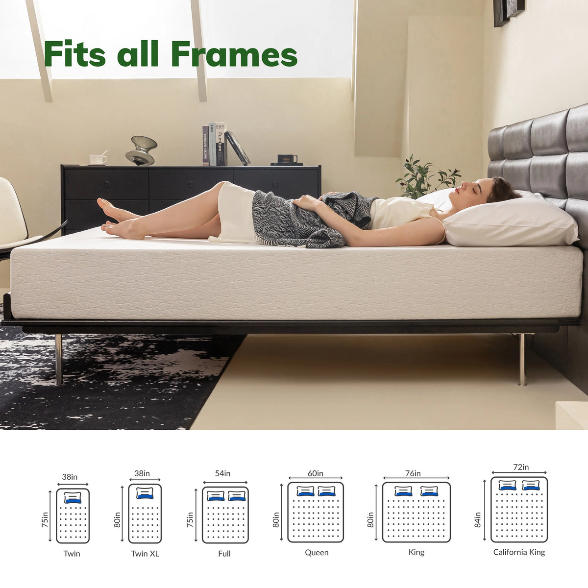 8 inch Full Size Memory Foam Mattress P211127