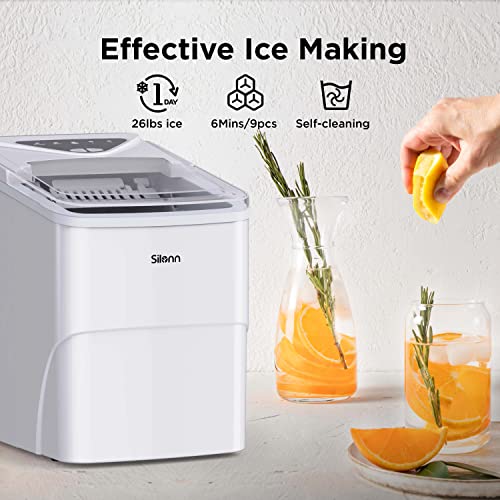 Countertop Ice Maker with Ice Scoop and Basket O856461