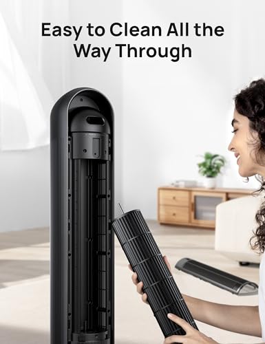 Black 4 Speed Tower Fan B254