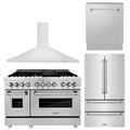 48 in. Dual Fuel Range, Range Hood, Dishwasher, Refrigerator M898