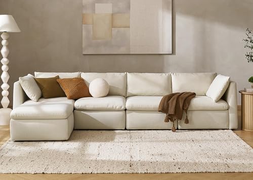 Oversized Modular Sectional Sofa with Storage and Ottoman Chaise S60880