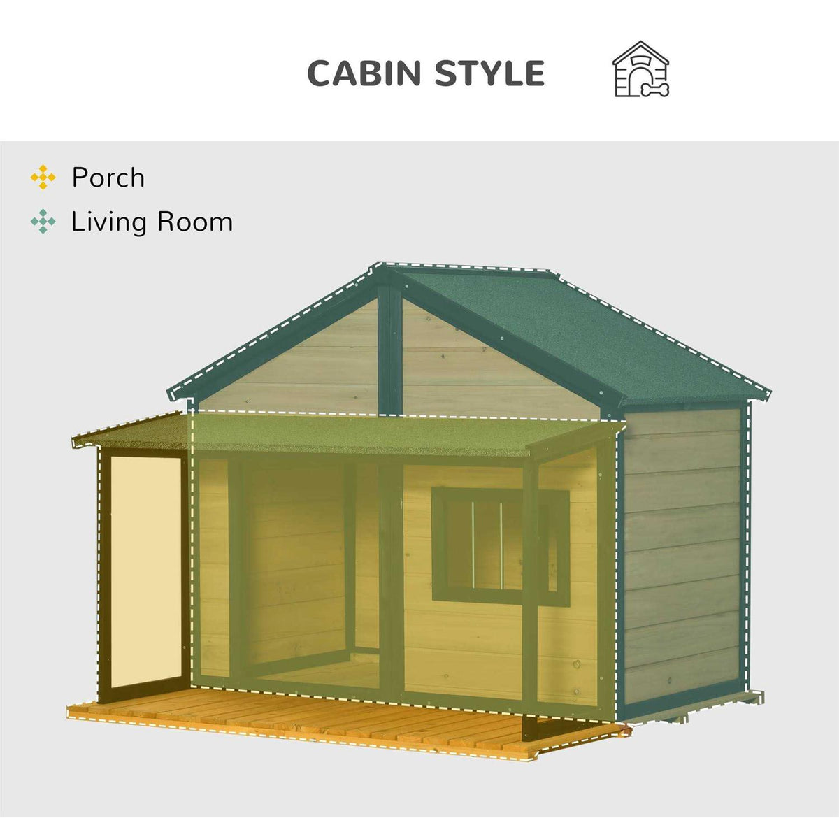 Wooden Raised Dog House C432