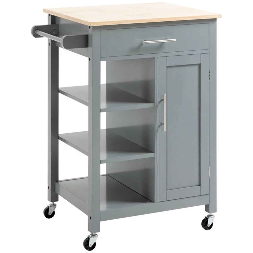 Kitchen Island Cart on Wheels H7034