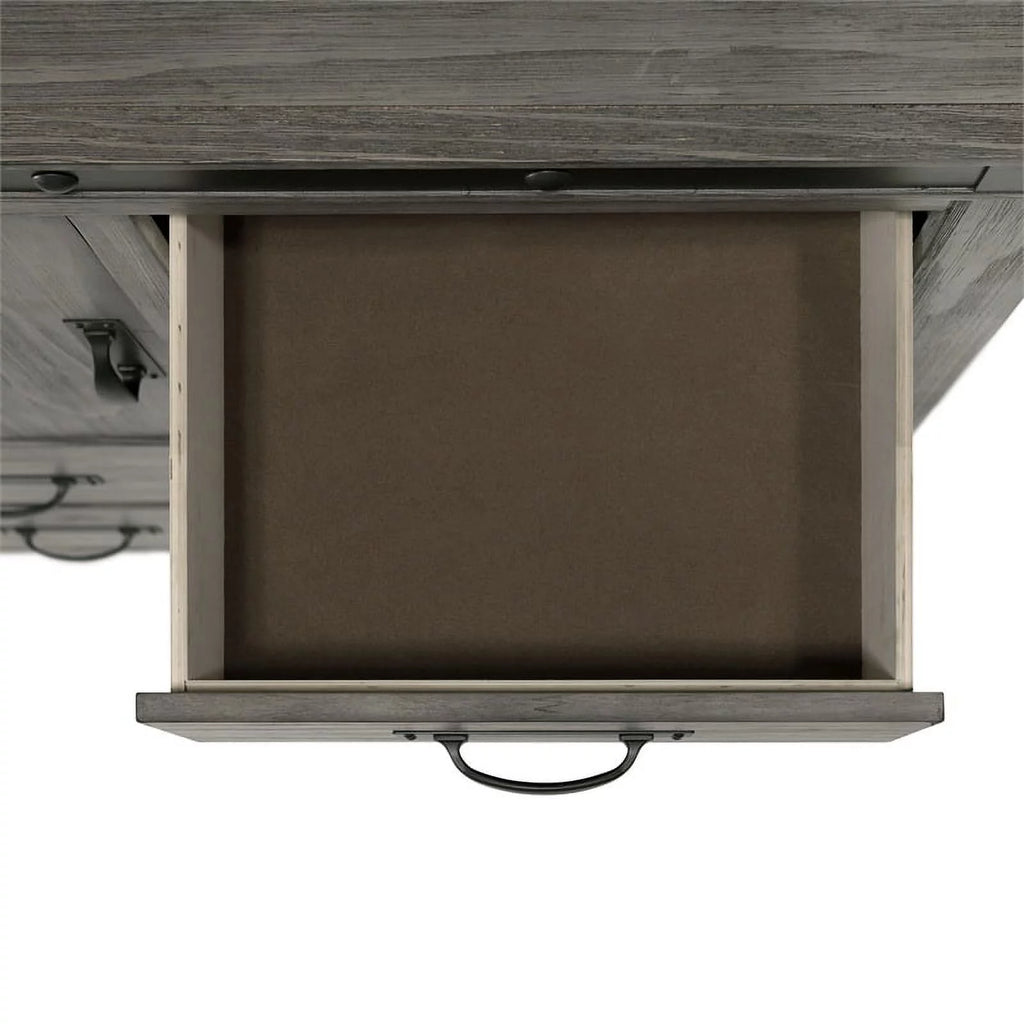 Gray Solid Wood 5-Drawer Chest L7520