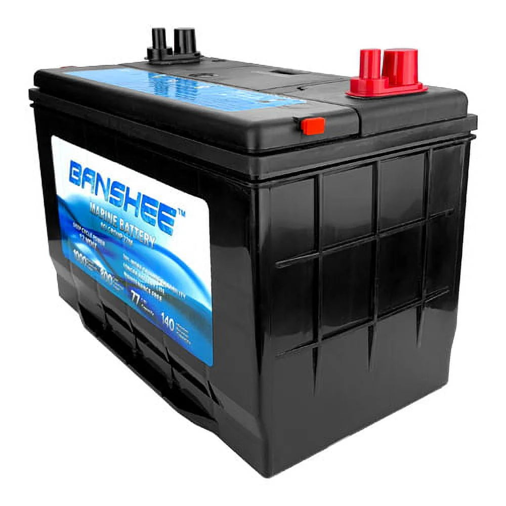 12V 77Ah Deep Cycle Marine Battery Group Size 27 S2624