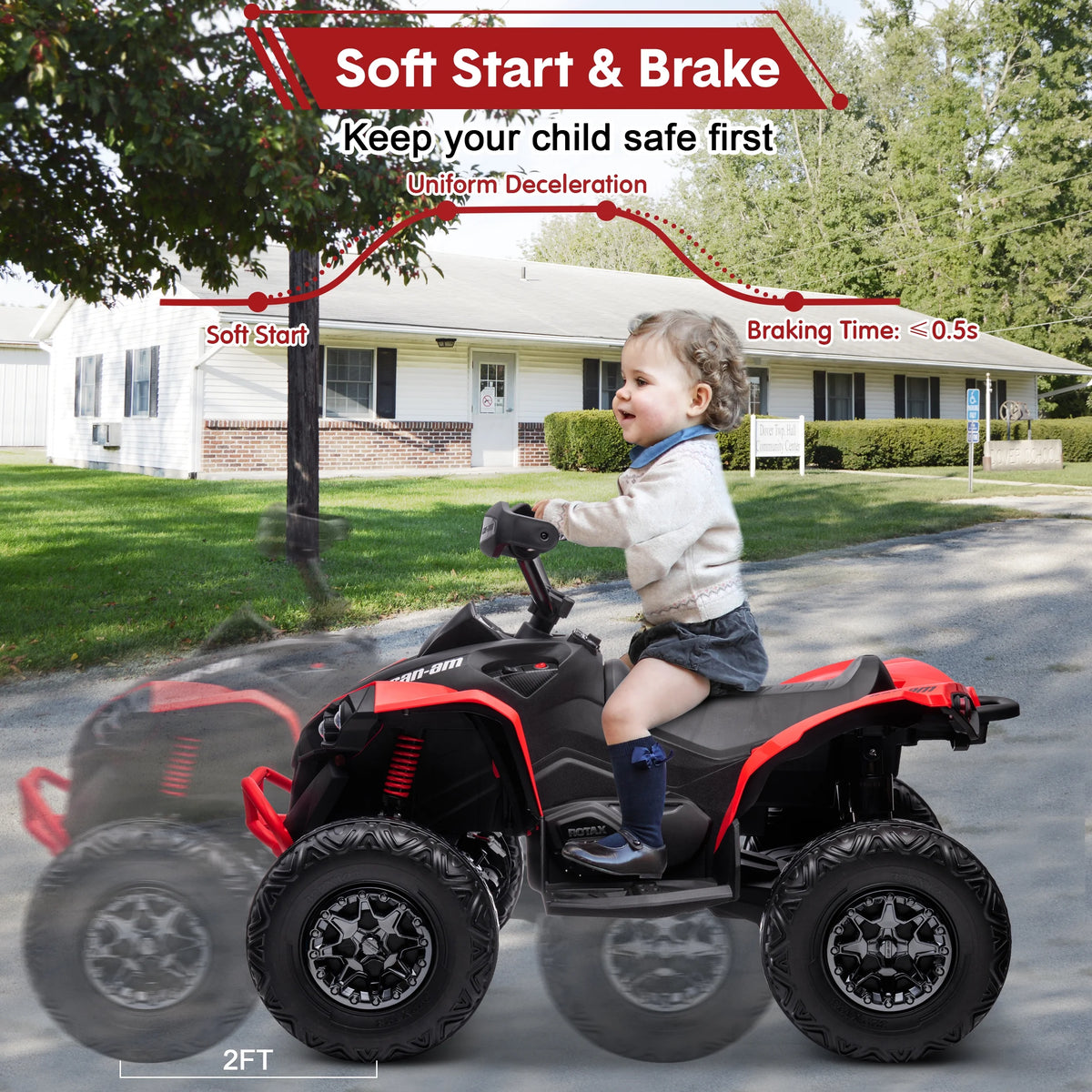 24V 4 Wheeler ATV with 2 Seater I96957