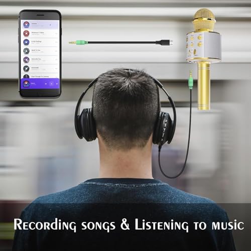 Wireless Bluetooth Karaoke Microphone 2 Pack Handheld Mic Speaker V867