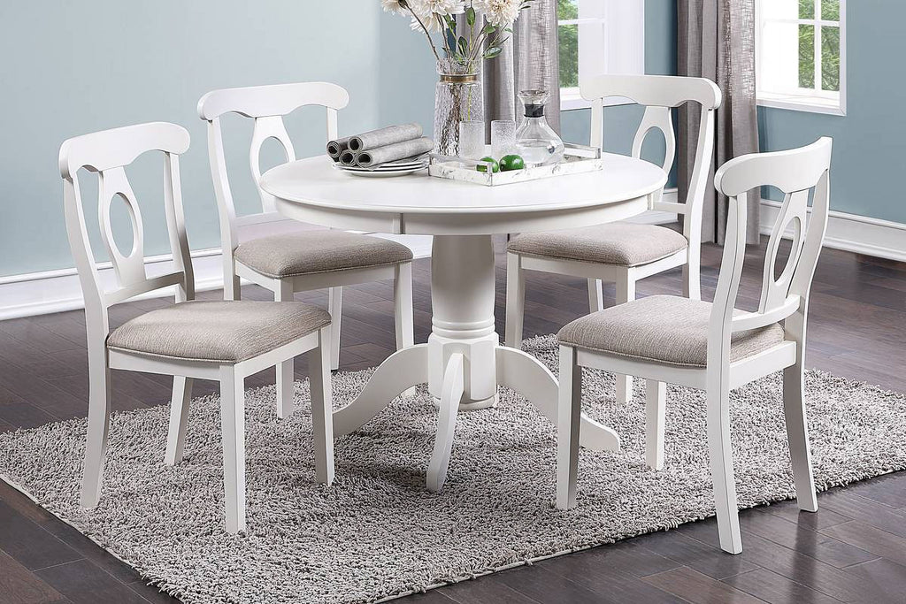5pc Round Dining Table Set with 4 Cushion Chairs L99715