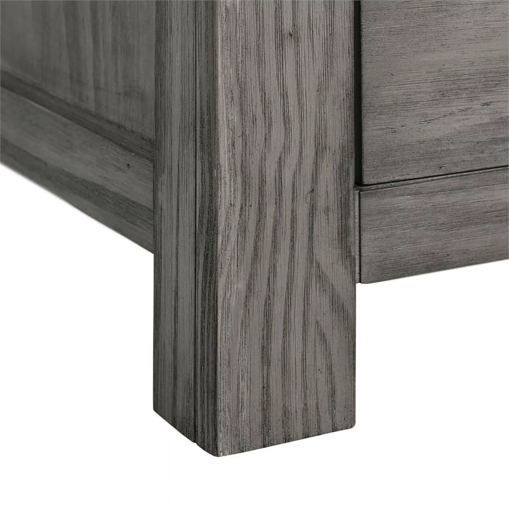 Gray Solid Wood 5-Drawer Chest L7520