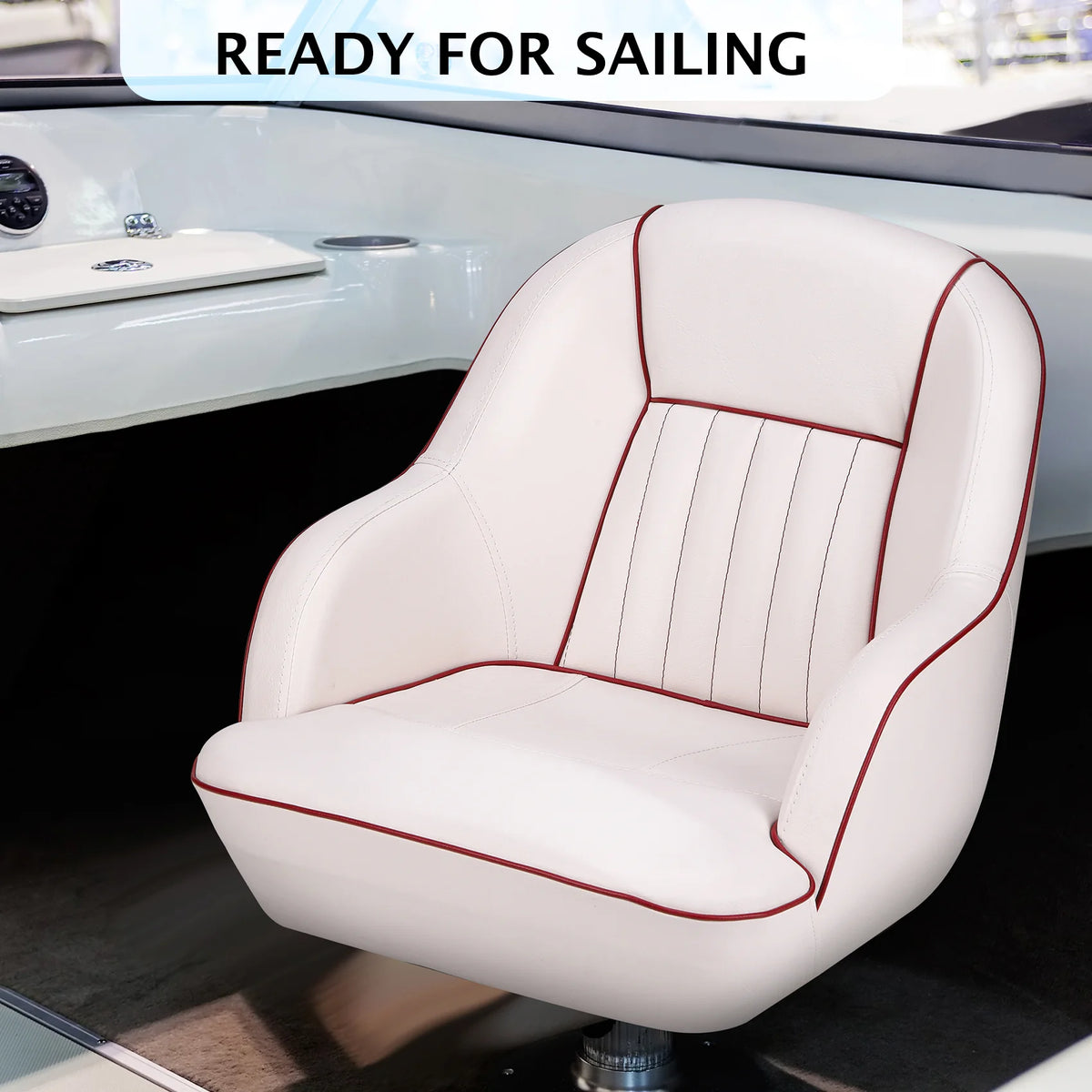 White Navy Blue Boat Seat V147418