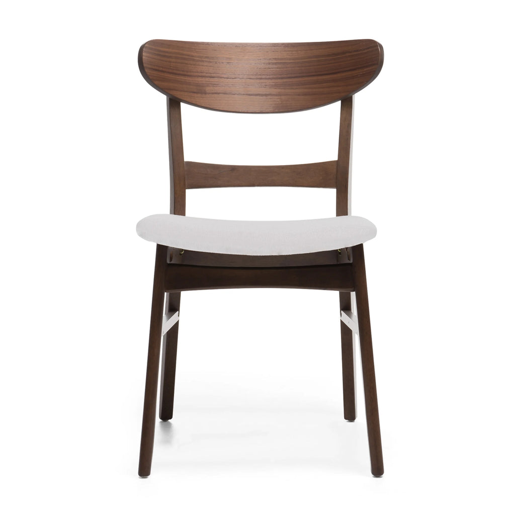 Set of 4 Light Beige Fabric Dining Chairs R482588