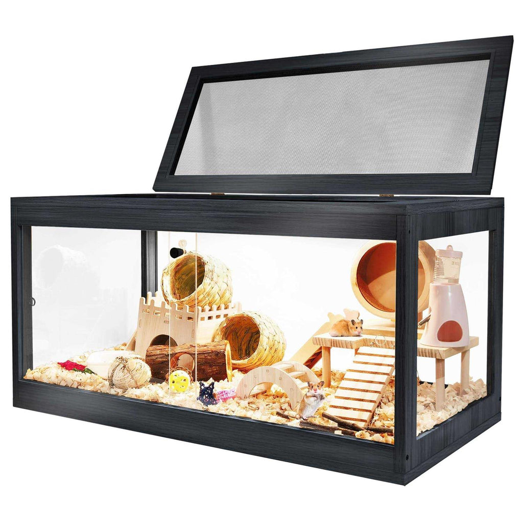 Wooden Hamster Cage with Acrylic Sheets Z78140