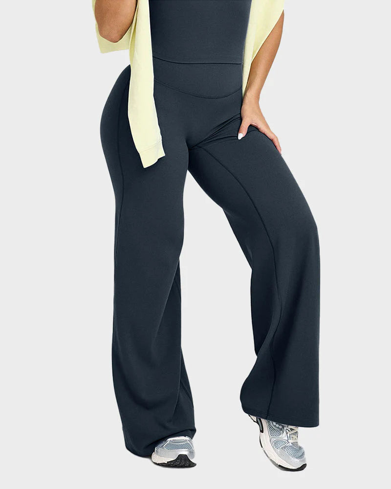 High-Waisted Wide-Leg Yoga Pants G373