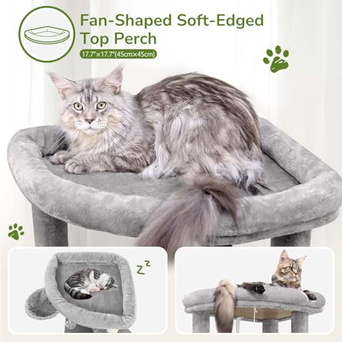 Beige 66inch Corner Cat Tree with 6 Scratching Posts F847
