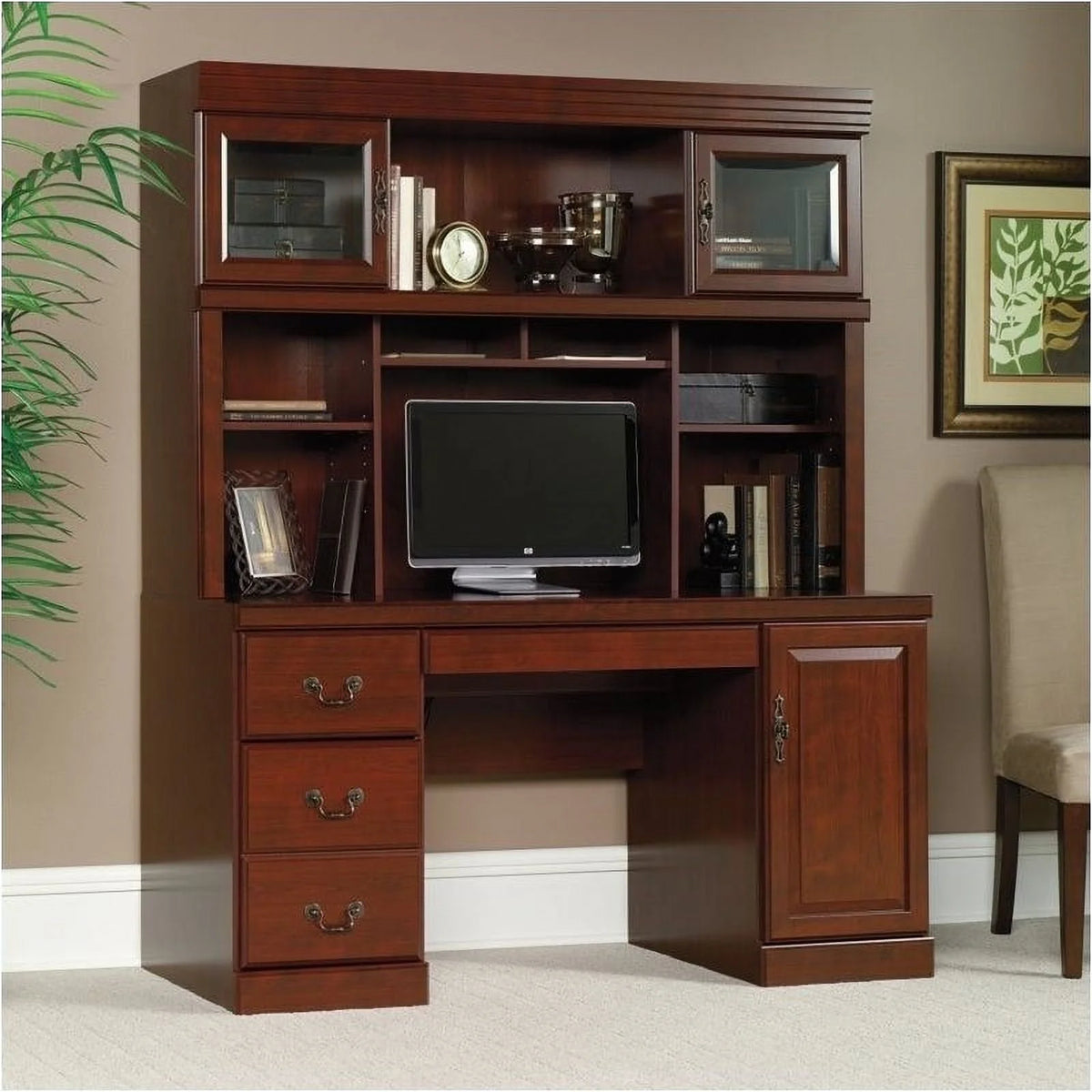 Traditional Wood Computer Credenza L25031