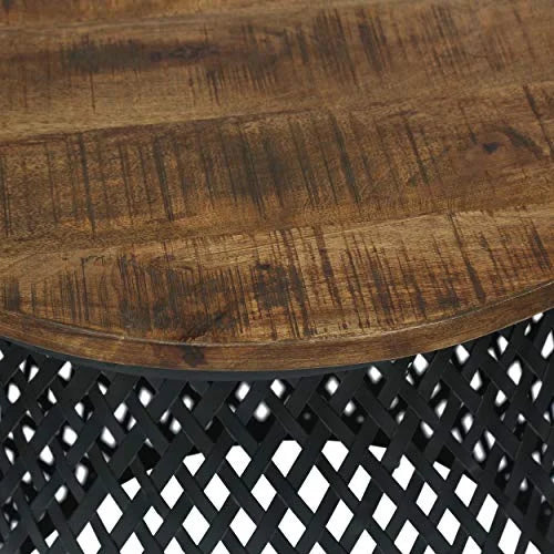 Black Natural Side Table S3243