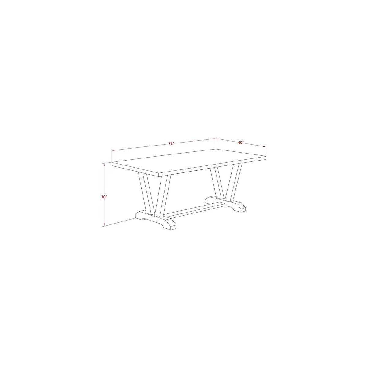 Kitchen Table with Linen White Top and Wooden Legs I7033