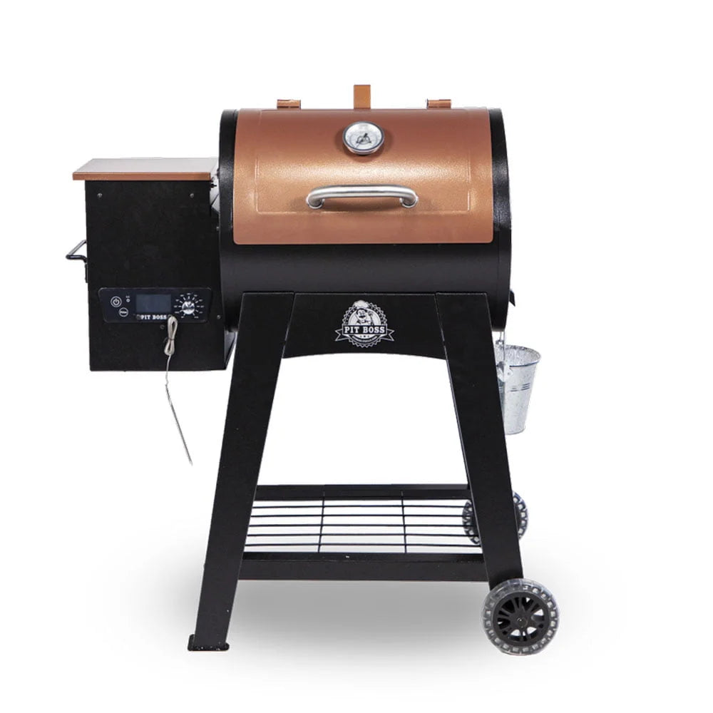 540 Sq. In. Wood Pellet Grill with Flame Broiler and Meat Probe B414