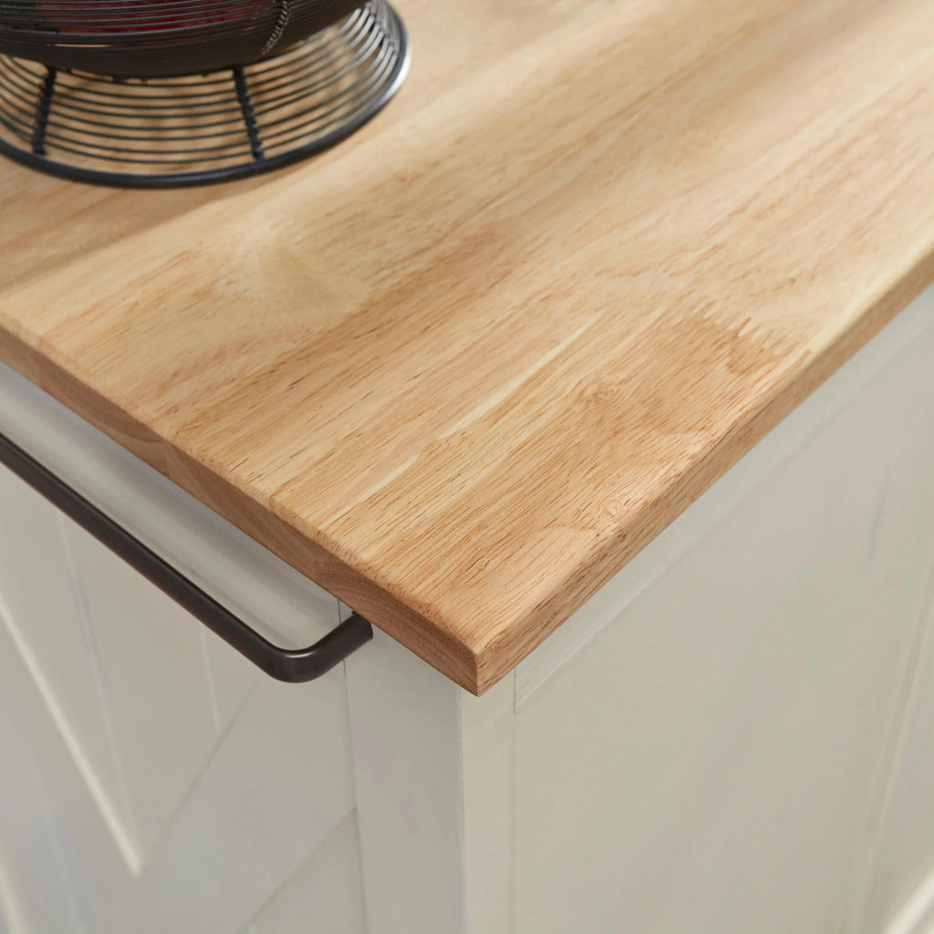 Off White Wood Kitchen Cart C929784