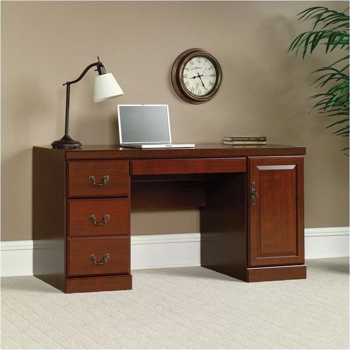 Traditional Wood Computer Credenza L25031