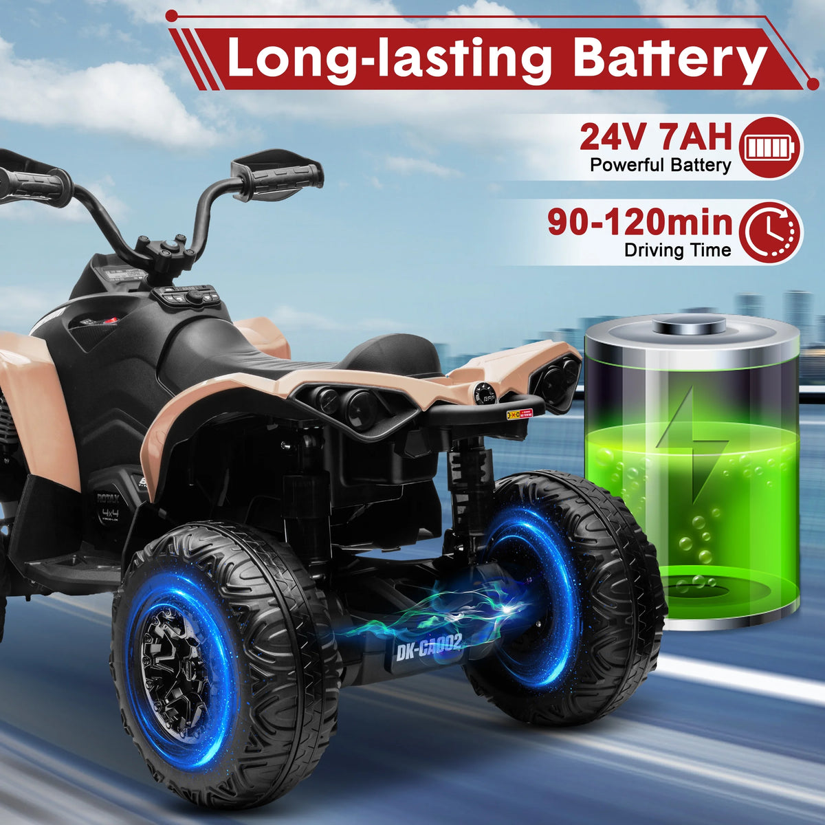 24V 4 Wheeler ATV with 2 Seater I96957
