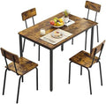 3 Piece Metal and Wood Table and Stools Set X910405