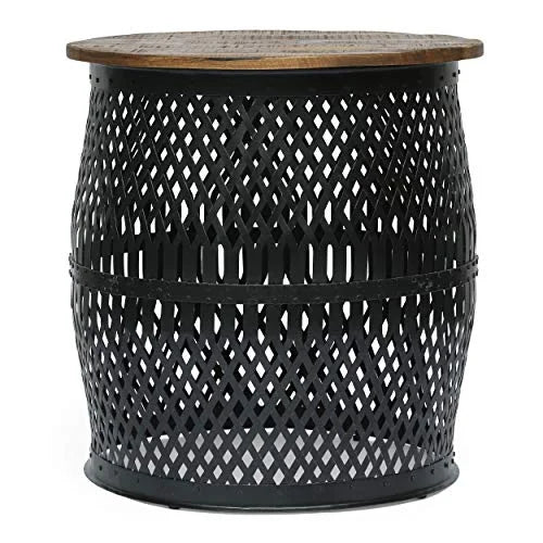 Black Natural Side Table S3243