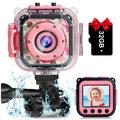 Pink Kids Waterproof Digital Camera 1080P Z9872