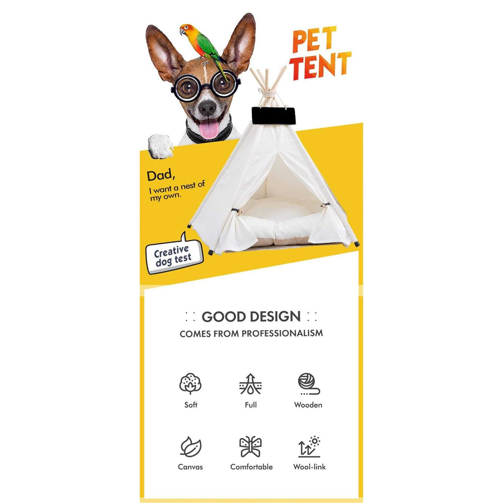 Portable Pet Teepee with Thick Cushion L76607