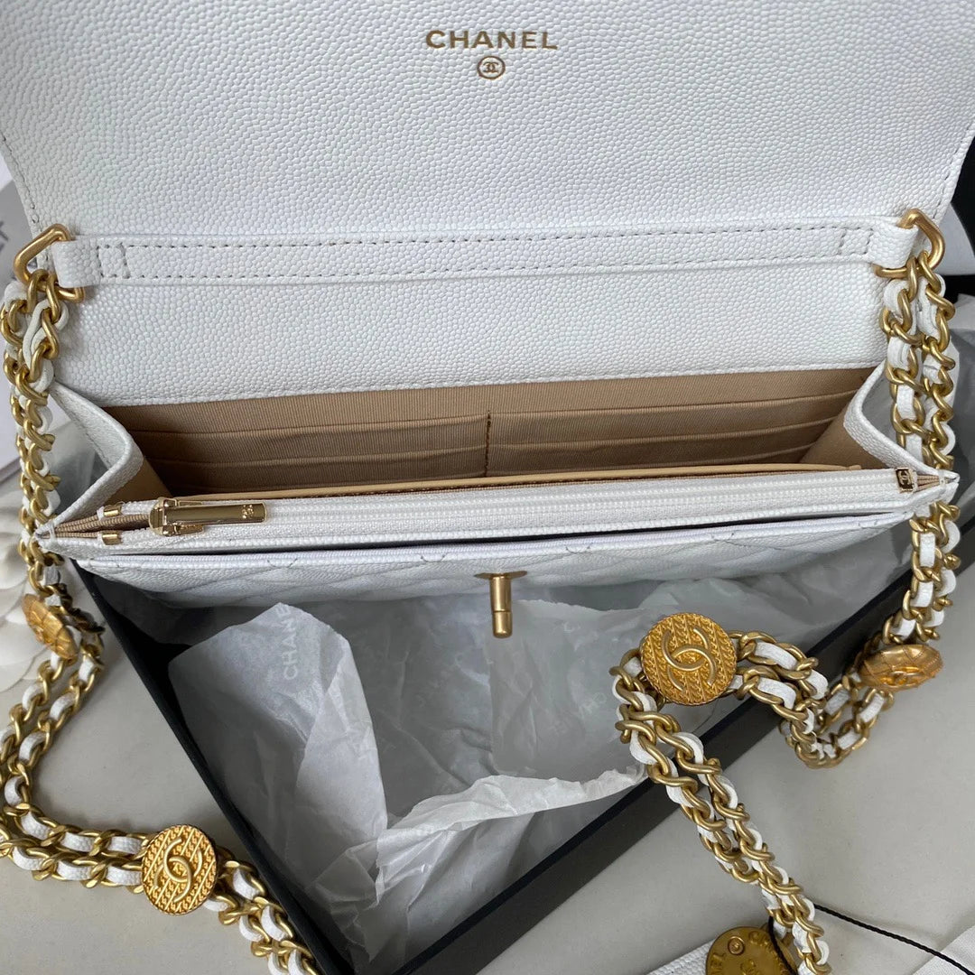 Small Flap Bag White J381