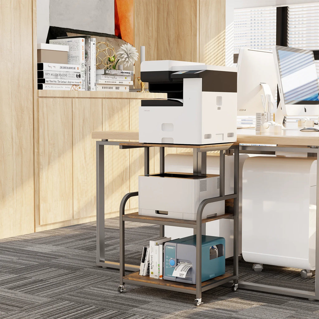 Large 3 Tier Printer Stand with Wheels Z541916