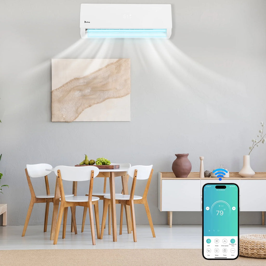 9000 BTU Wifi Enabled Mini Split Air Conditioner & Heater K82805