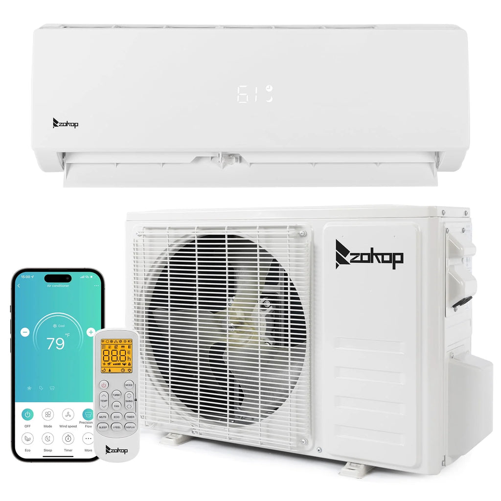 9000 BTU Wifi Enabled Mini Split Air Conditioner & Heater K82805