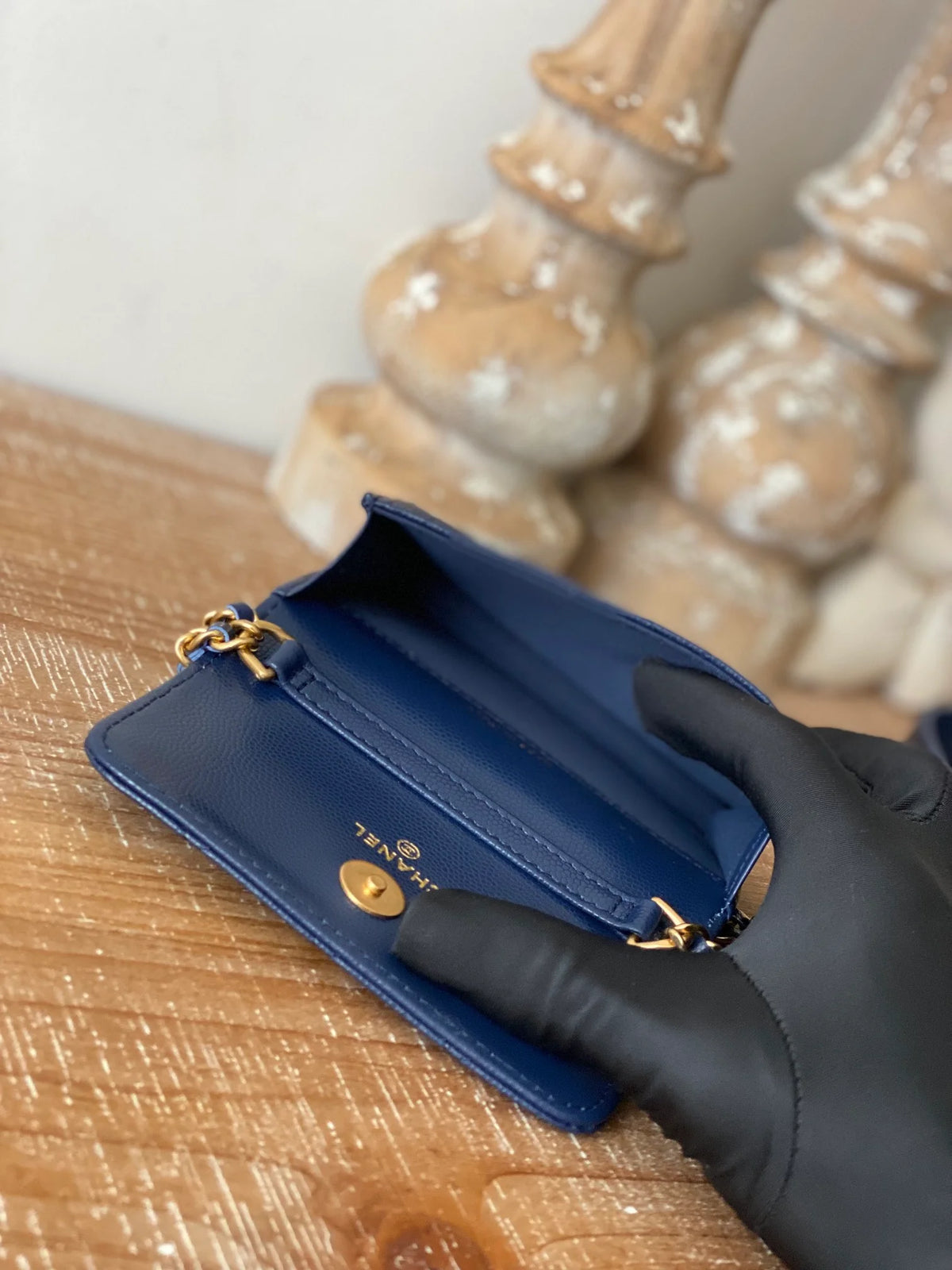 Blue Clutch With Chain Y7988