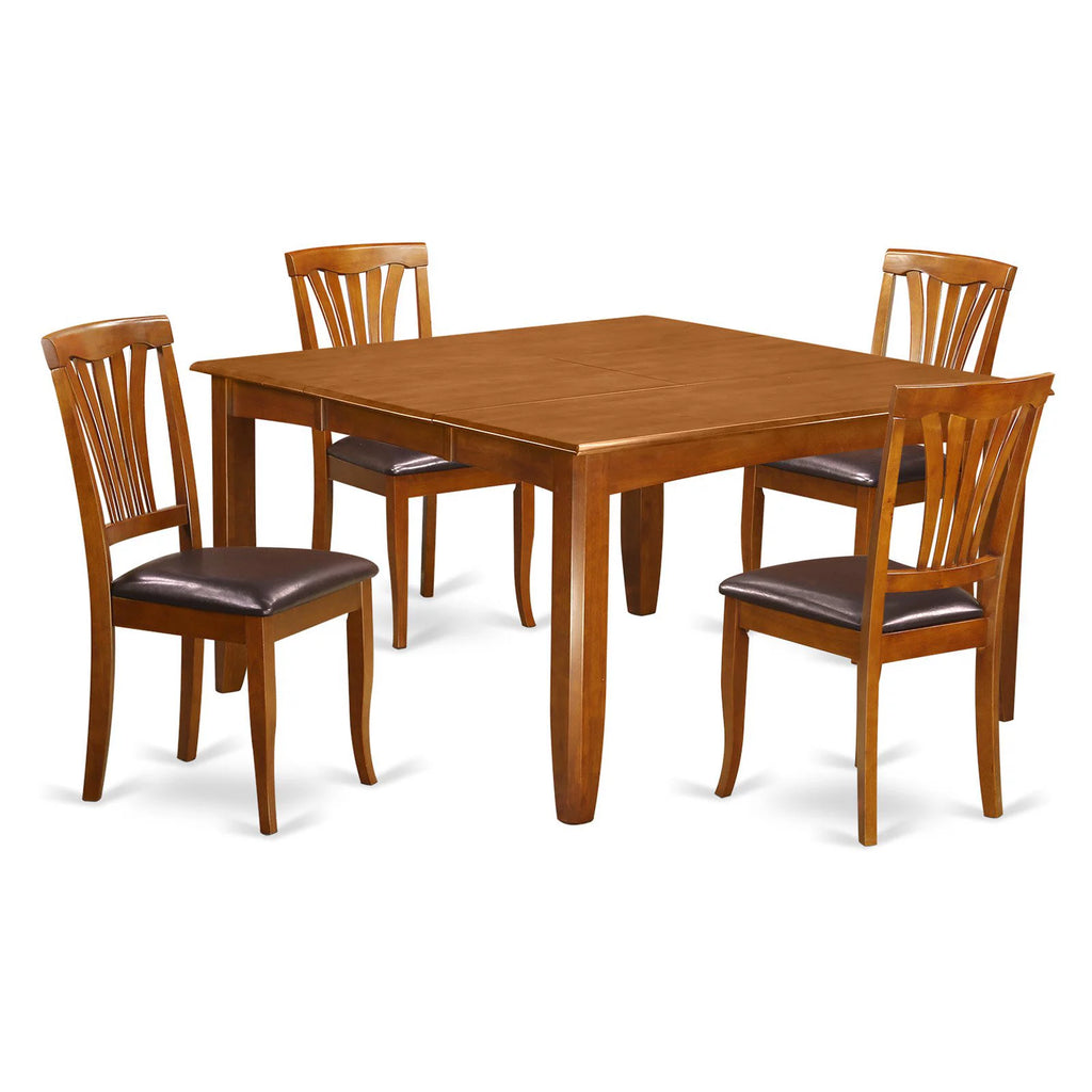 5 Piece Black & Cherry Dining Room Table Set C393885