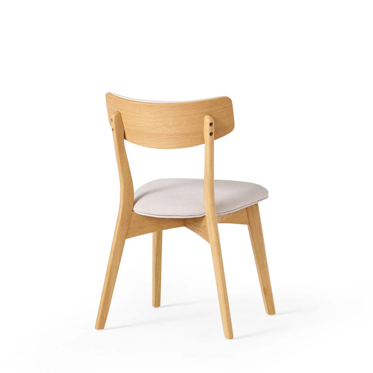 Set of 2 Light Beige Natural Oak Dining Chairs B471