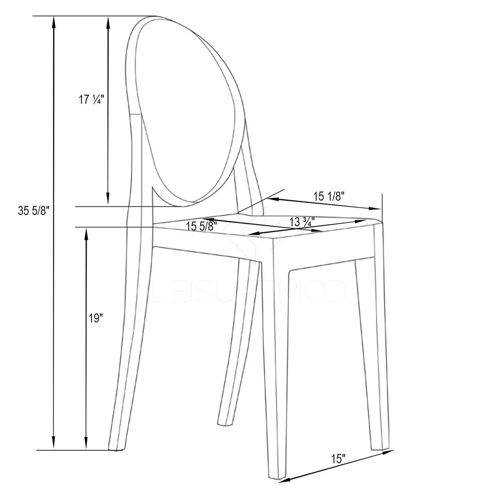 Acrylic Modern Chair Set of 2 G659035