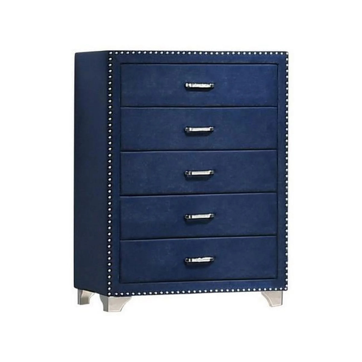 Blue Velvet 5 Drawer Dresser O978