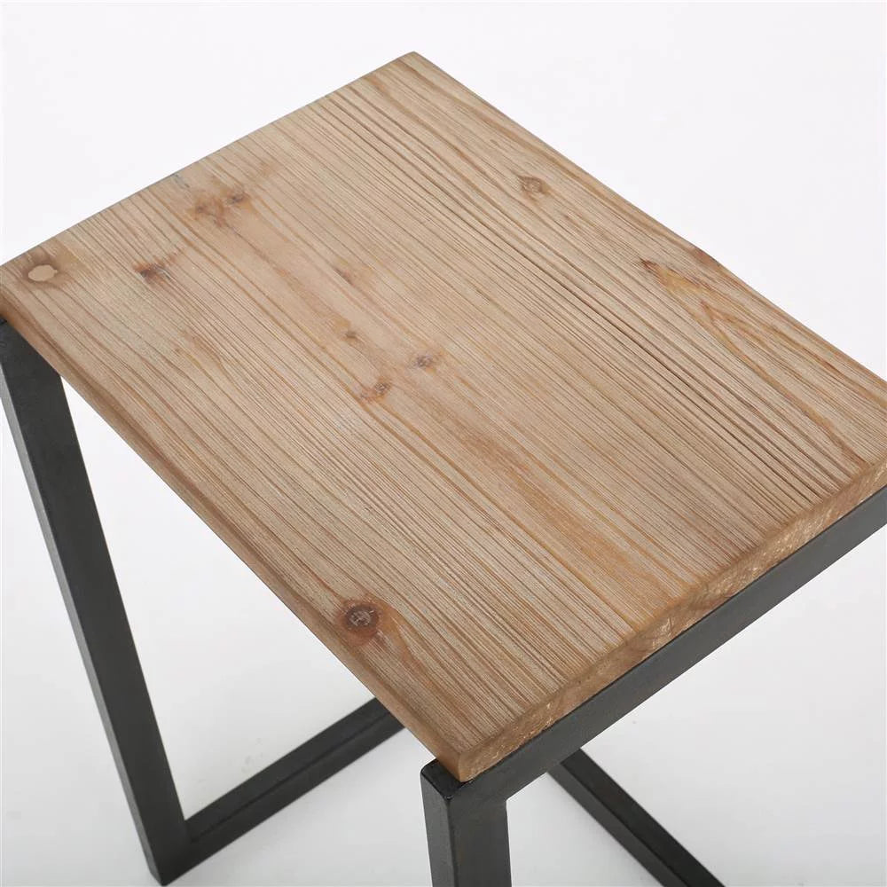 Modern Industrial Firwood Nesting Tables Set of 3 T464