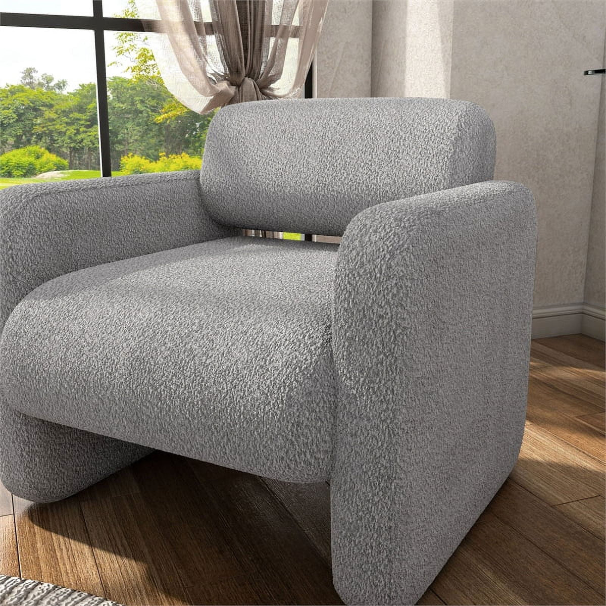Gray Fabric Armchair G239929
