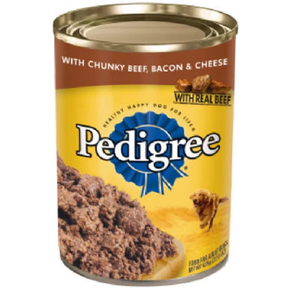 Beef Bacon Cheese Dog Food Pack of 6 A469