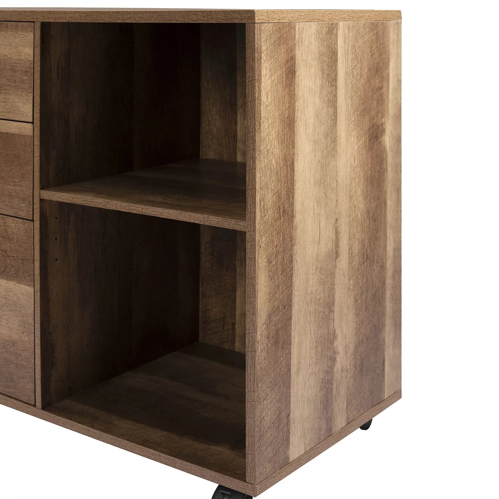 White 5 Drawer Storage Cabinet with Shelf C975327