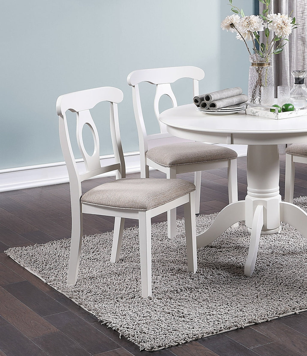 5pc Round Dining Table Set with 4 Cushion Chairs L99715