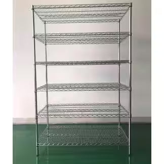 6-Tier Heavy Duty Steel Wire Shelving Unit Chrome S716