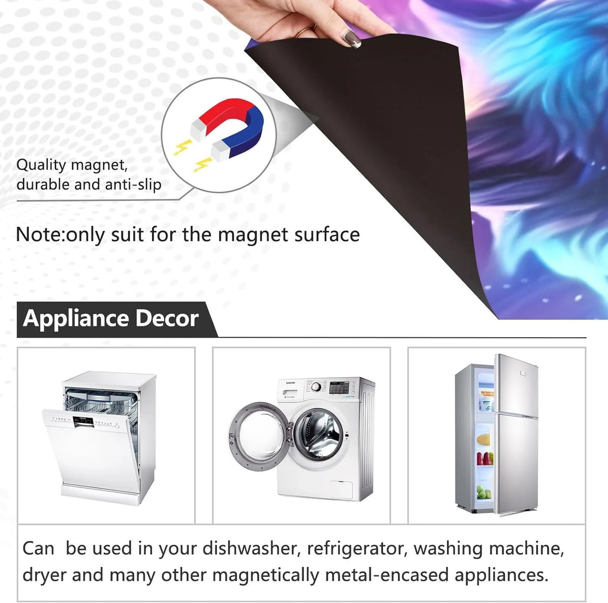 Magnetic Dishwasher Sticker 23in W x 26in H R591